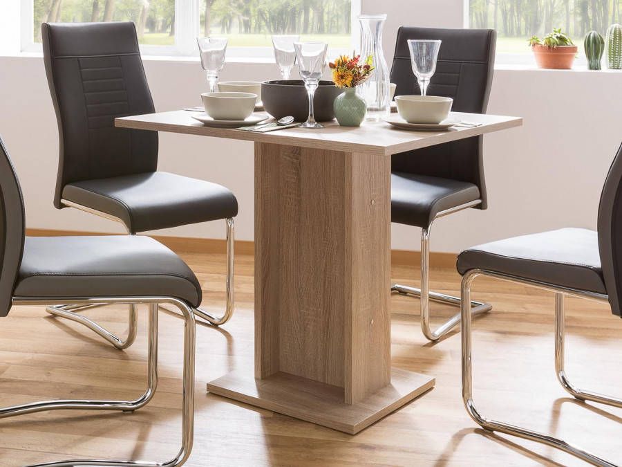 Mobistoxx Eettafel CHRISTY vierkant 80 cm sonoma eik