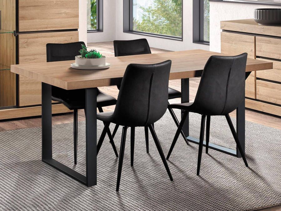 Mobistoxx Eettafel LIEZE 170 cm franse eik met U-poten