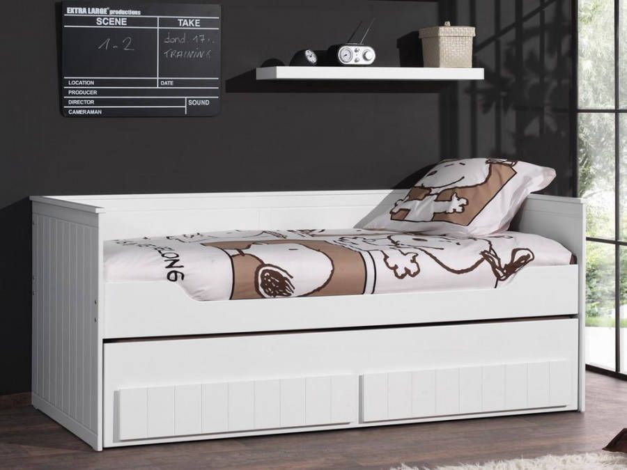 Mobistoxx Kajuitbed (+bed-lade) ROLAND 90x200 cm satijn wit gelakt