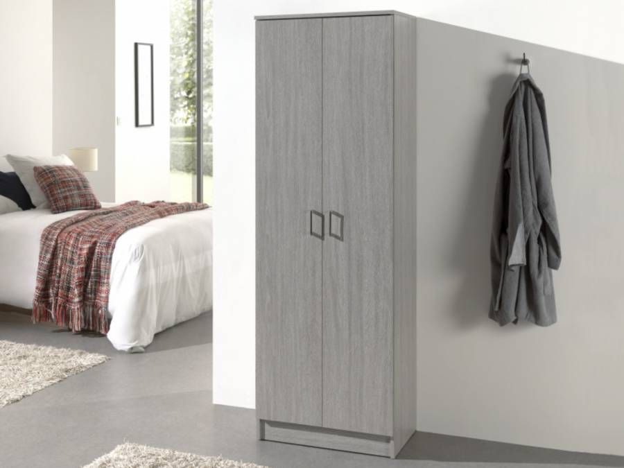 Mobistoxx Kast RAYMOON 2 deuren 60 cm (linnenkast) grijs