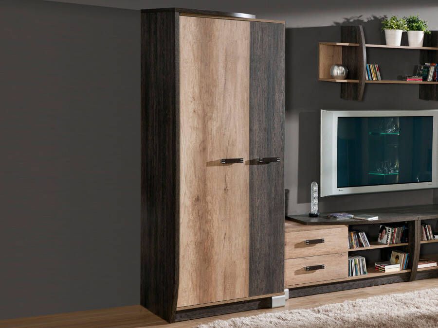Mobistoxx Kledingkast ROMERIO 2 deuren rechts eik canyon arusha