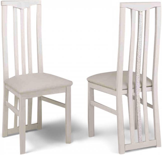 Mobistoxx Lot van 2 stoelen REBECCA hoogglans wit