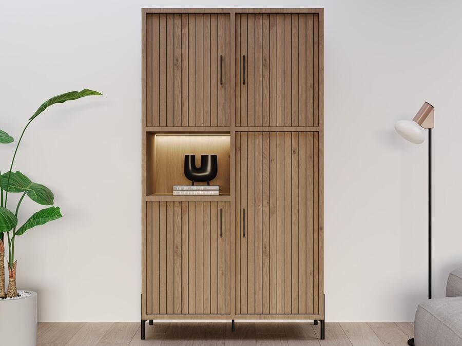 Mobistoxx Barkast MOSCATO 4 deuren lichte millenium eik