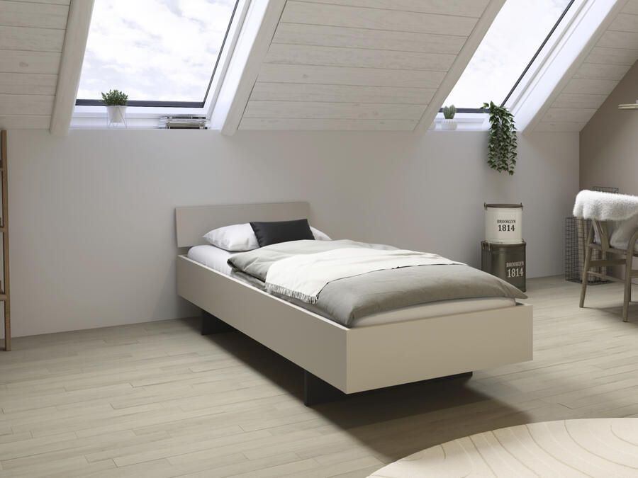 Mobistoxx Bed IXANA 90x200 cm kasjmier met hoofdeinde
