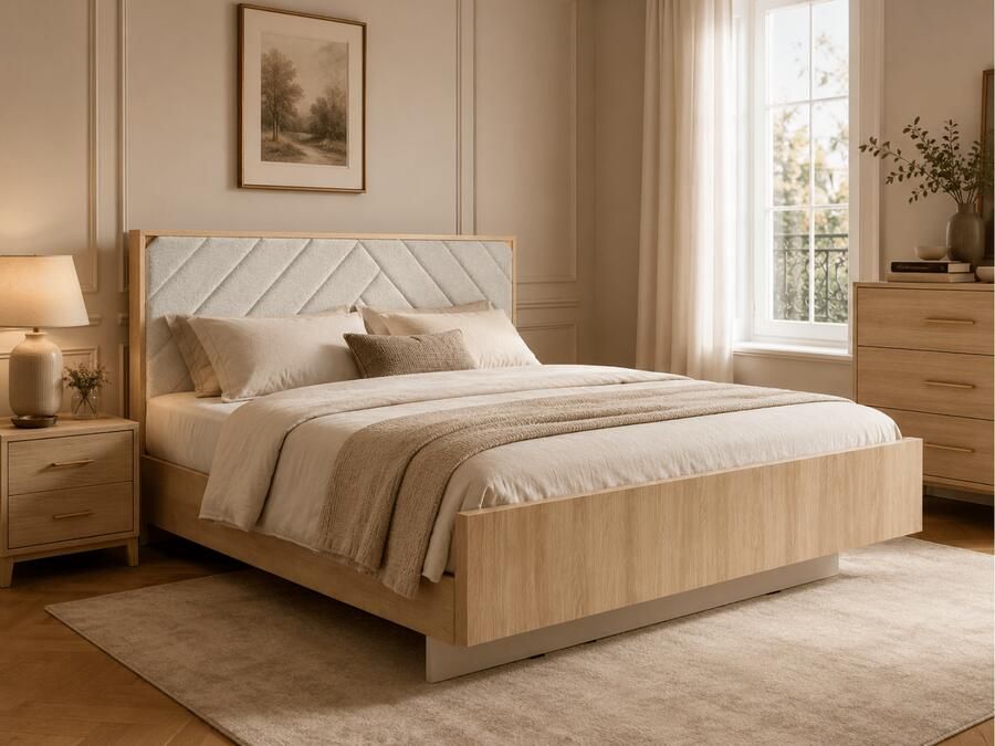 Mobistoxx Bed VILLANOVA 180x200 cm barista eik