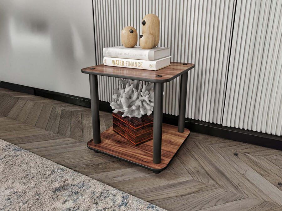 Mobistoxx Bijzettafel BOOKY 34 cm notelaar