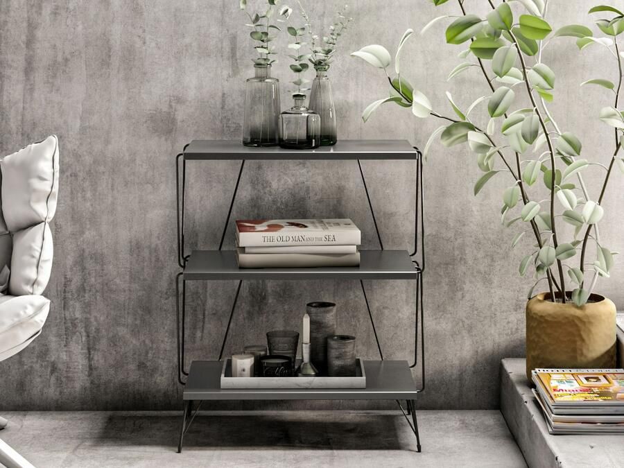 Mobistoxx Bijzettafel LAVANDE 46 cm antraciet