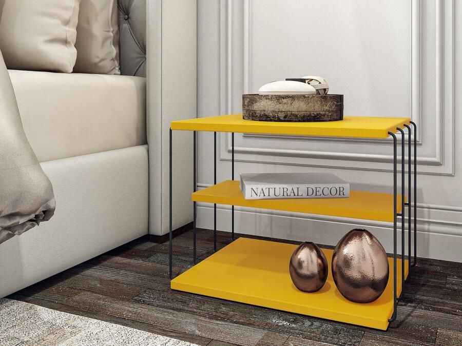 Mobistoxx Bijzettafel LEBRON 50 cm geel