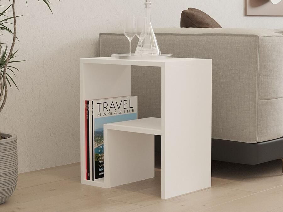 Mobistoxx Bijzettafel YAPU 52 cm wit