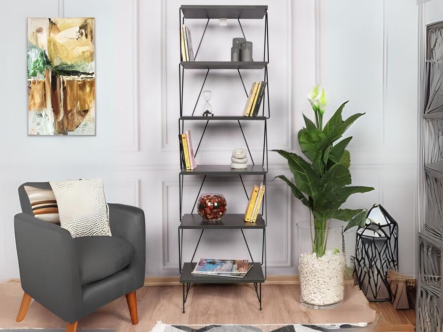 Mobistoxx Boekenkast BARIBA 46 cm antraciet