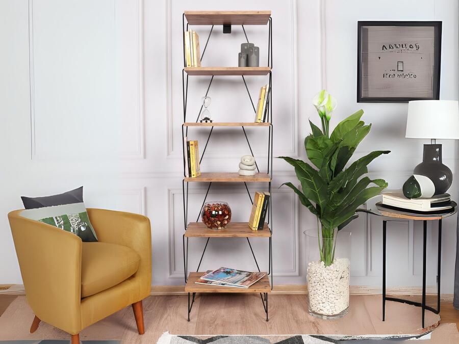 Mobistoxx Boekenkast BARIBA 46 cm natuurlijke pijnboom