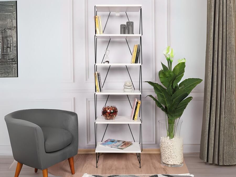 Mobistoxx Boekenkast BARIBA 46 cm wit