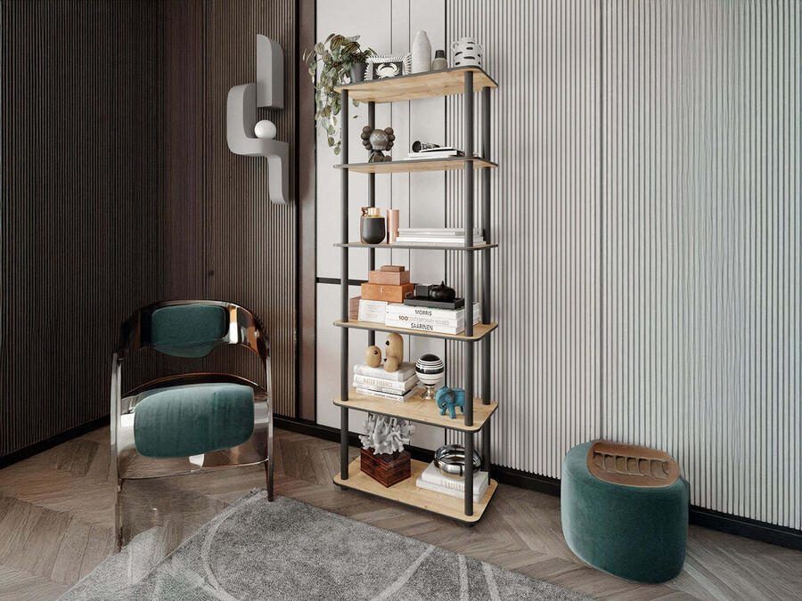 Mobistoxx Boekenkast BOOKY 4 legplanken eiken