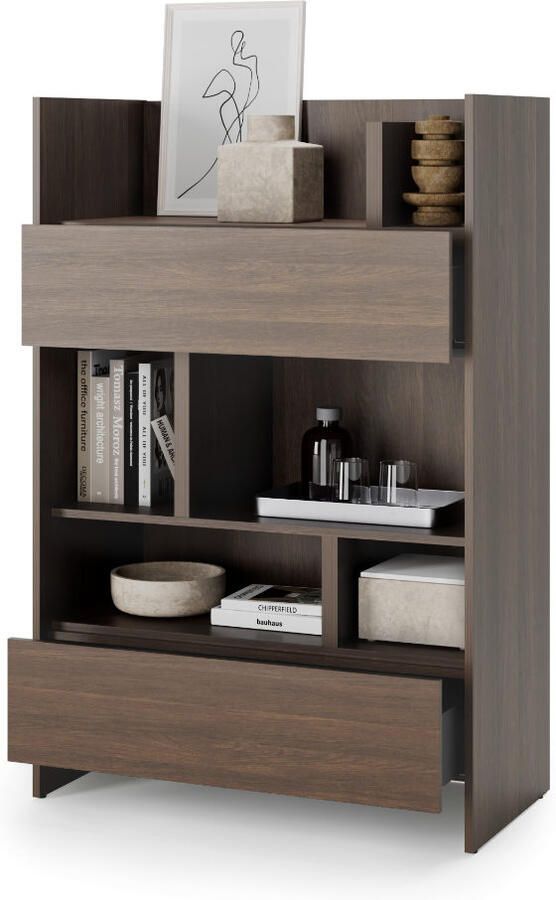 Mobistoxx Boekenkast CONCEPTION PRO 138 cm wit dunin eik