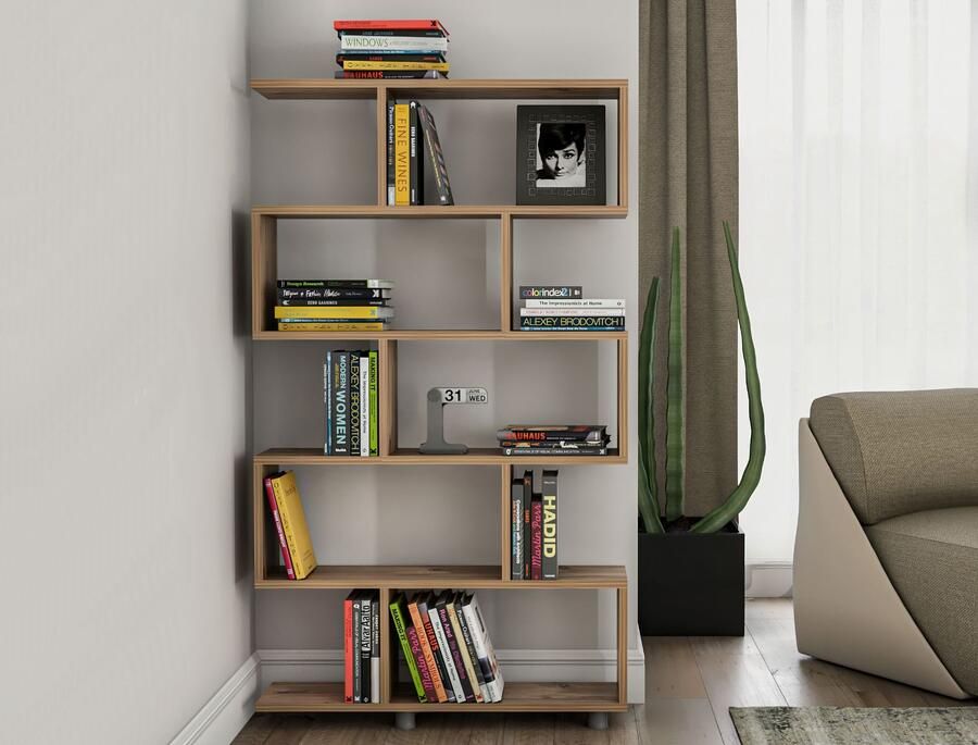 Mobistoxx Boekenkast ELFE 90 cm natuurlijke pijnboom