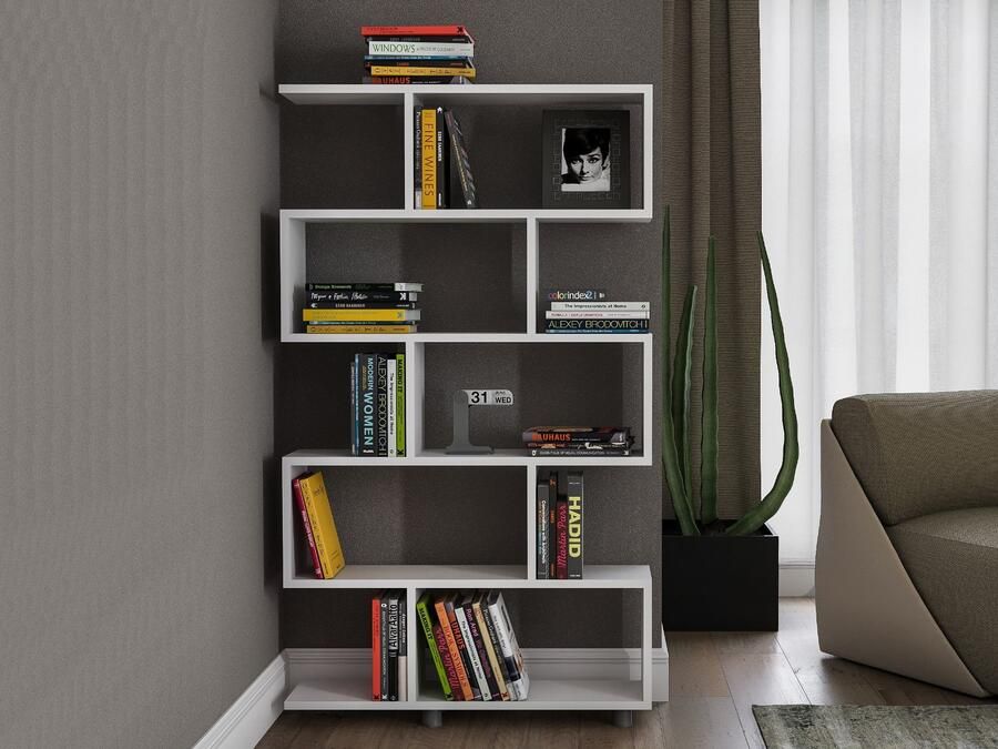 Mobistoxx Boekenkast ELFE 90 cm wit