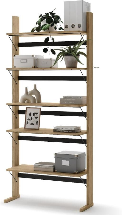 Mobistoxx Boekenkast OTTIGNIES geoliede eik