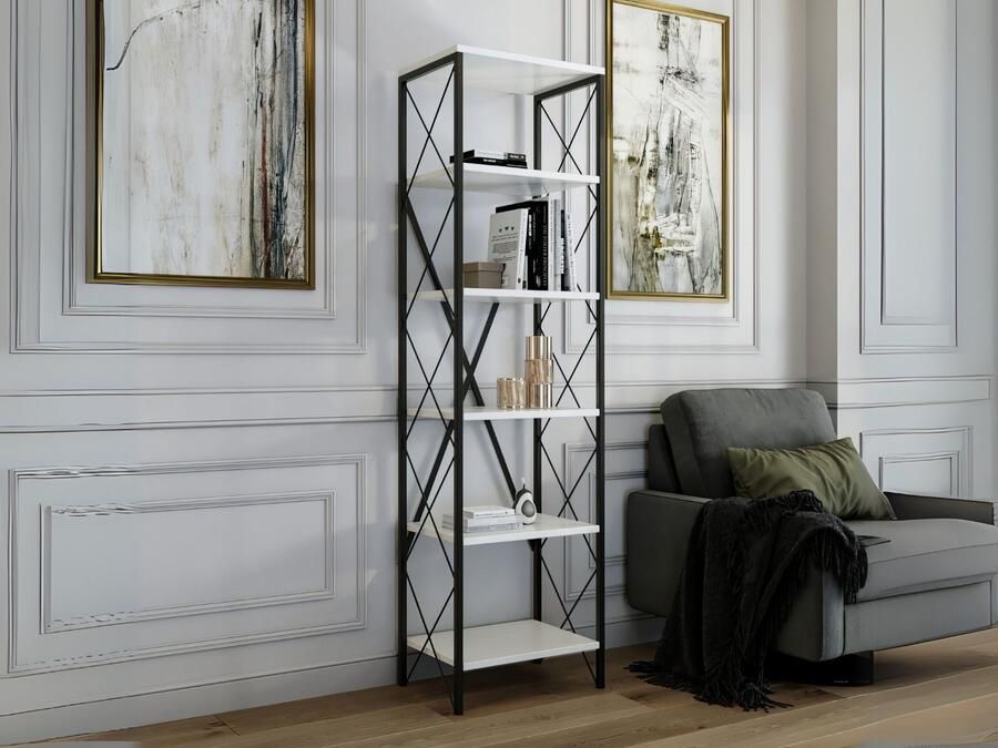 Mobistoxx Boekenkast SOUDOYA 50 cm wit zwart