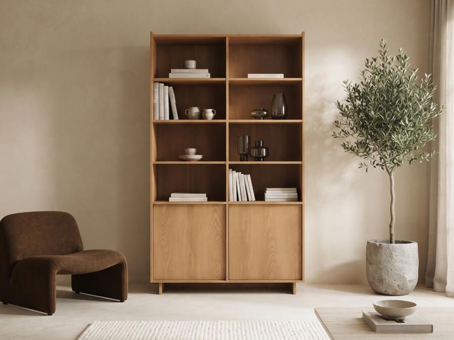 Mobistoxx Boekenkast YASUO 98 cm caramel eik