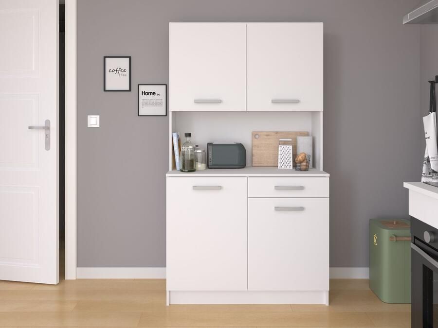 Mobistoxx Buffetkast DOS 4 deuren 1 lade wit