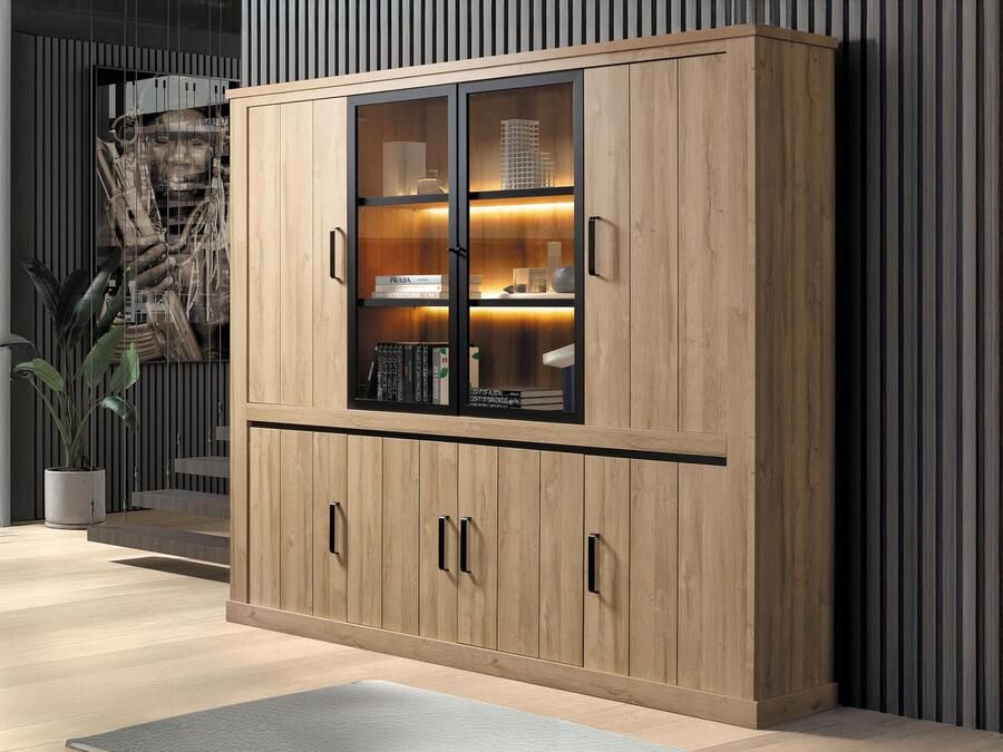 Mobistoxx Buffetkast TIBOR 8 deuren franse eik