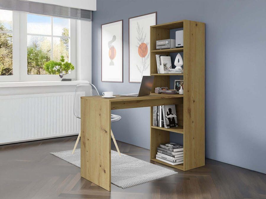 Mobistoxx Bureau met rek HARMO 120 cm eik artisan