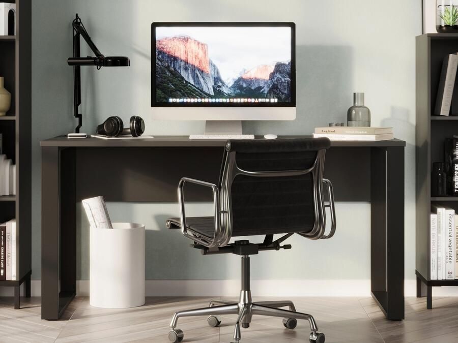 Mobistoxx Bureau POLYGON 150 cm grafiet zwart