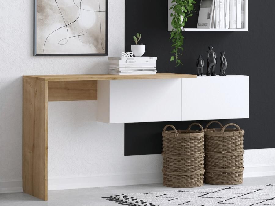 Mobistoxx Bureau TIFFANY 145 cm 2 deuren bruin eik