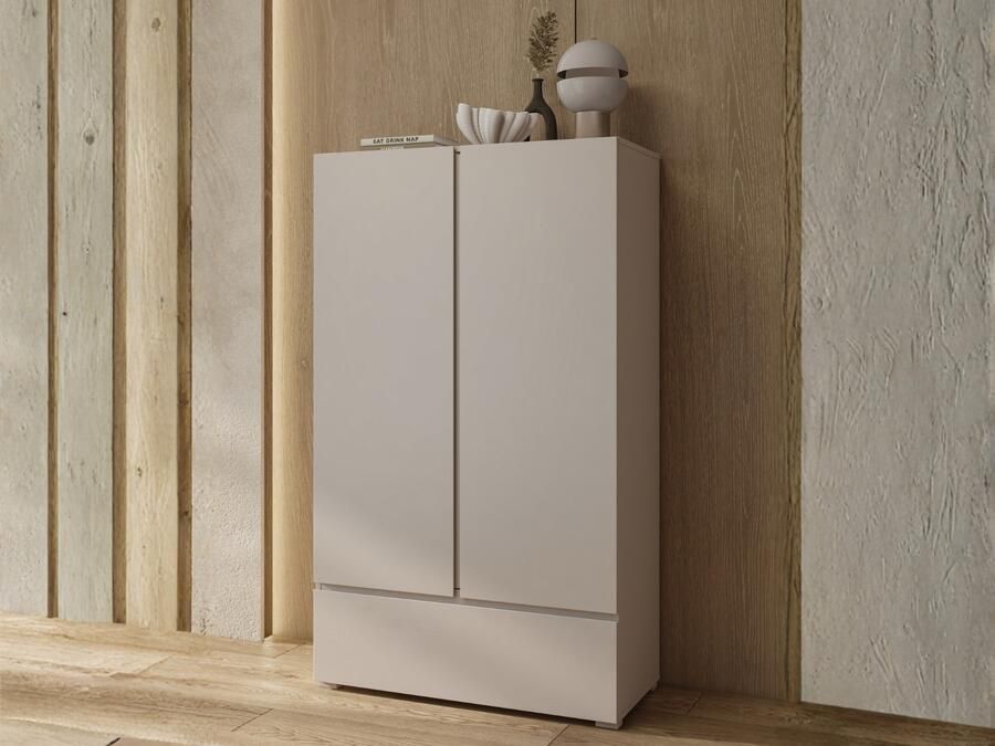 Mobistoxx Commode ASYMI 2 deuren 1 lade kasjmier