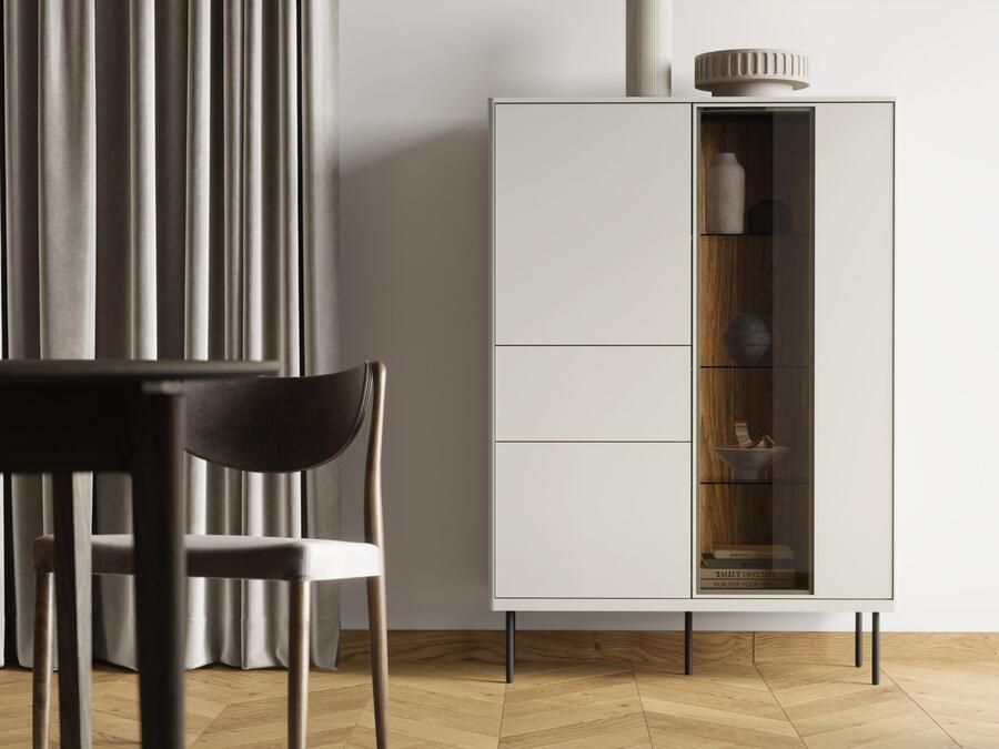 Mobistoxx Commode EMPIRO 3 deuren 1 lade kasjmier met led