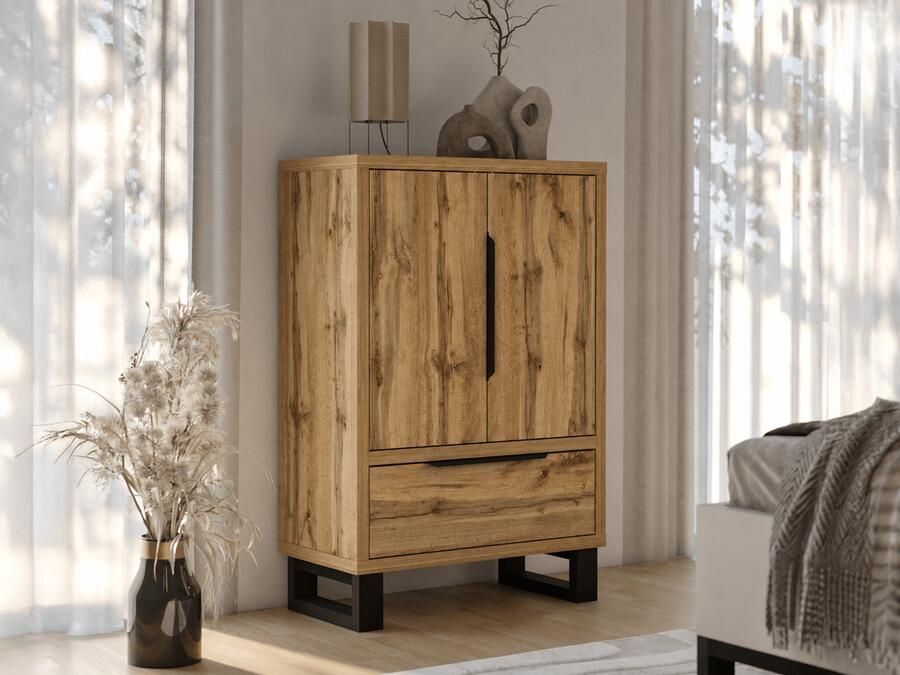Mobistoxx Commode HAMETTE 2 deuren 1 lade wotan eik
