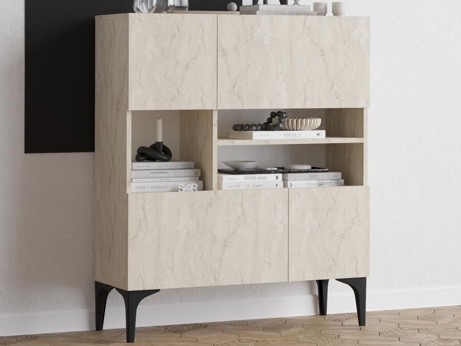 Mobistoxx Commode HAWA 4 deuren travertijn