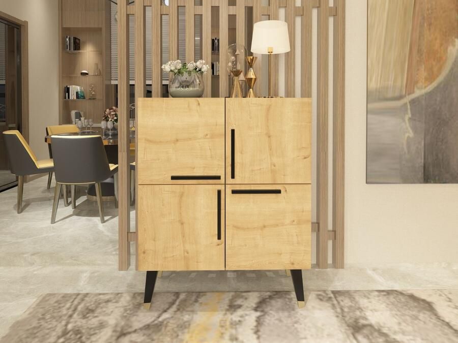 Mobistoxx Commode MAQUERO 4 deuren saphire eik