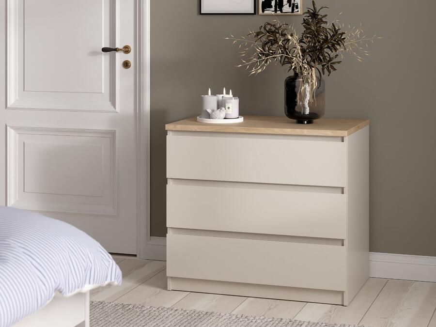 Mobistoxx Commode NAIADE 3 lades kasjmier jackson eik