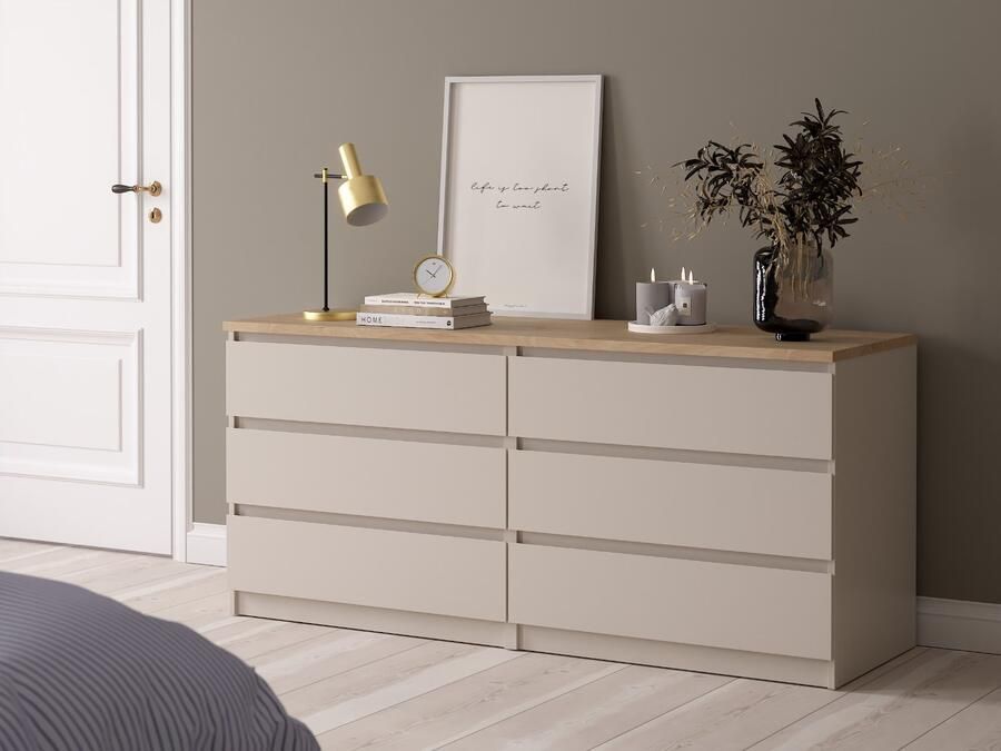 Mobistoxx Commode NAIADE 6 lades kasjmier jackson eik