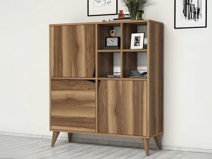 Mobistoxx Commode PULSORA 3 deuren walnoot