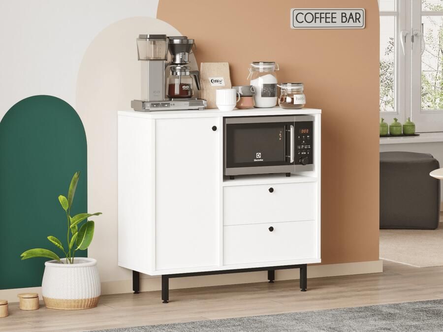 Mobistoxx Commode REWONA 1 deur 2 lades wit