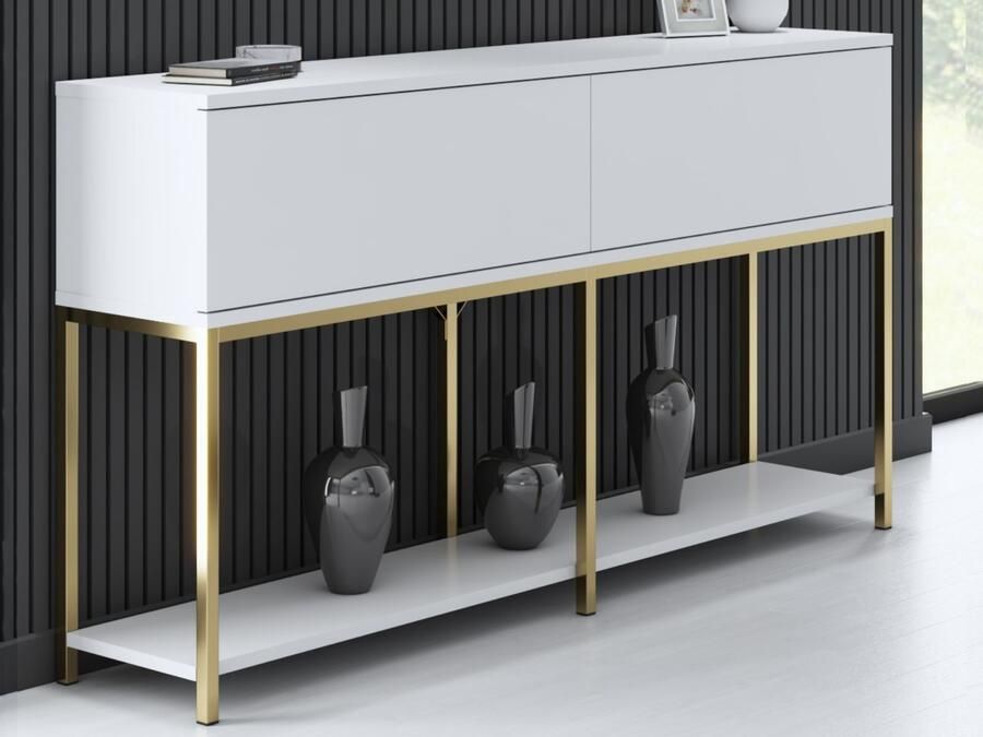 Mobistoxx Console LODINO 150 cm wit goud