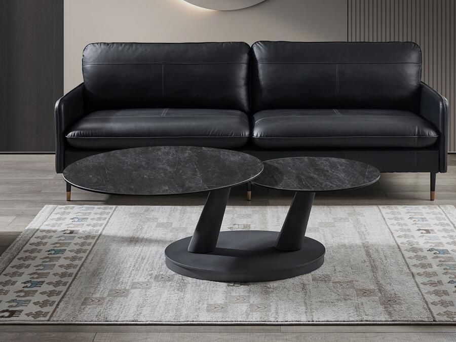 Mobistoxx Draaibare salontafel SAPPE donkergrijze steen