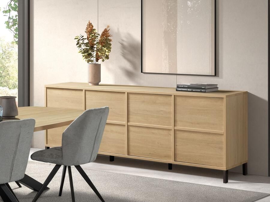 Mobistoxx Dressoir AMBER 4 deuren urban eik