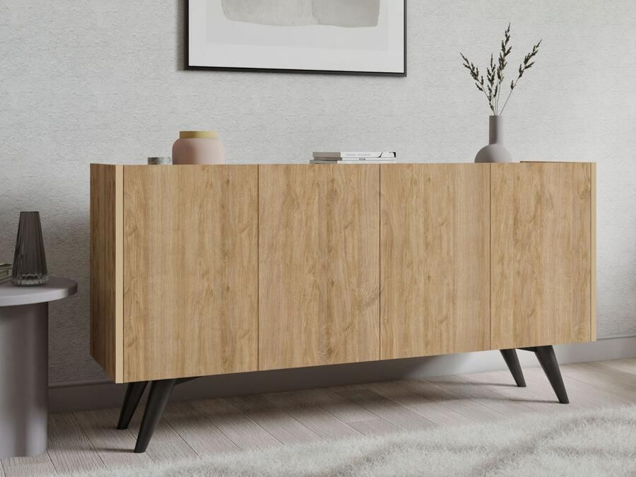 Mobistoxx Dressoir BEIJING 4 deuren eik