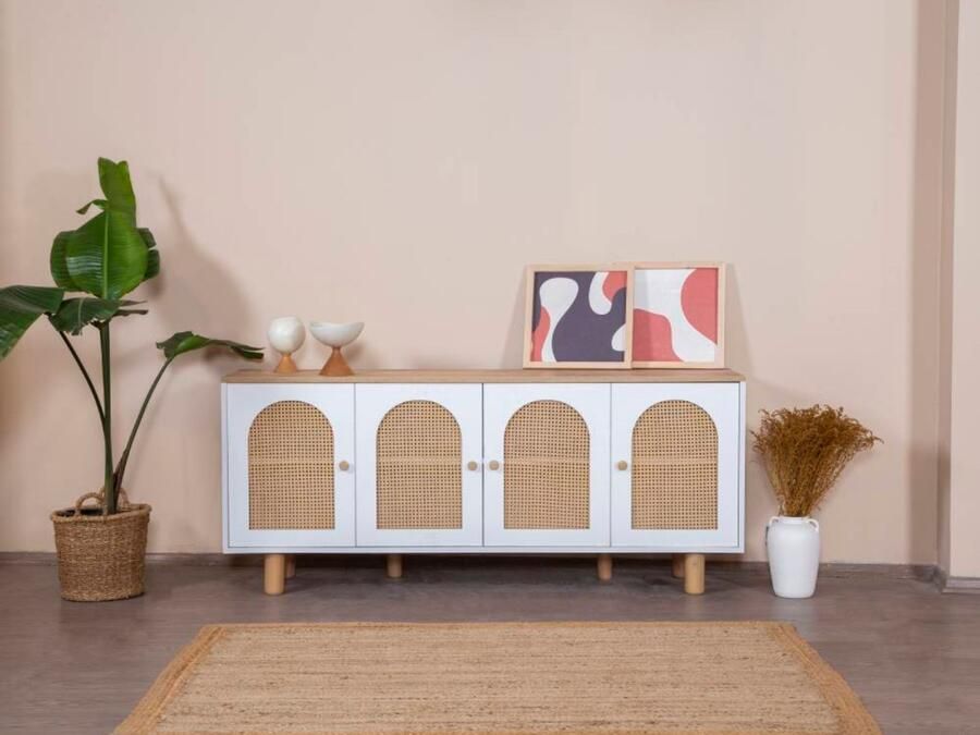 Mobistoxx Dressoir BOHEMIAN 4 deuren wit