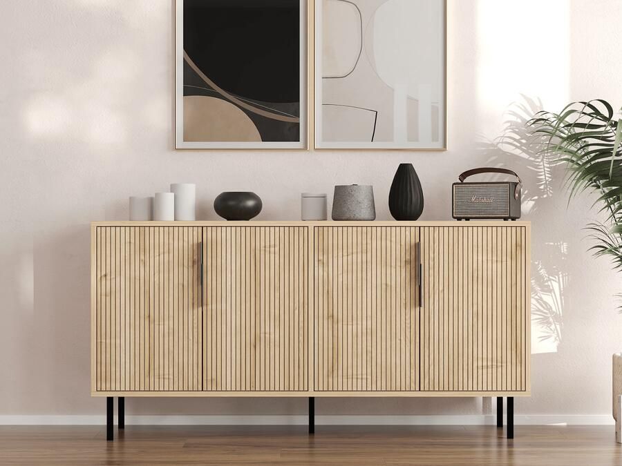 Mobistoxx Dressoir CLARO 4 deuren saphire eik