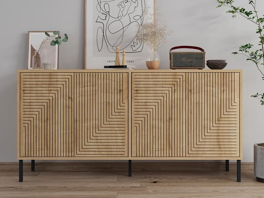 Mobistoxx Dressoir EVOLI 4 deuren saphire eik