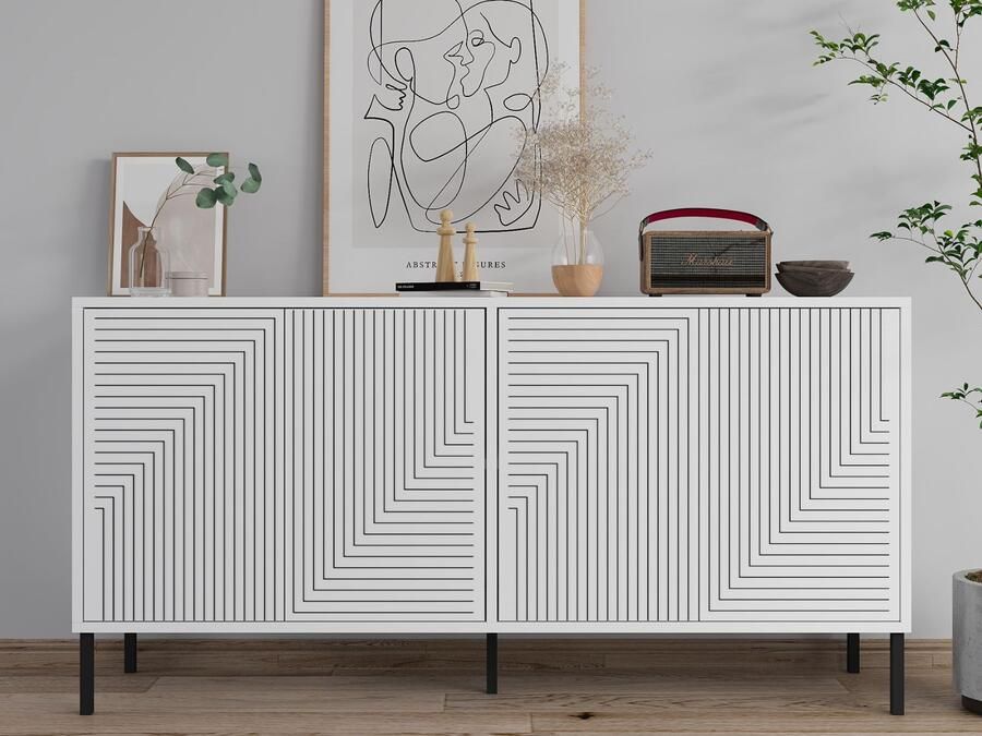 Mobistoxx Dressoir EVOLI 4 deuren wit