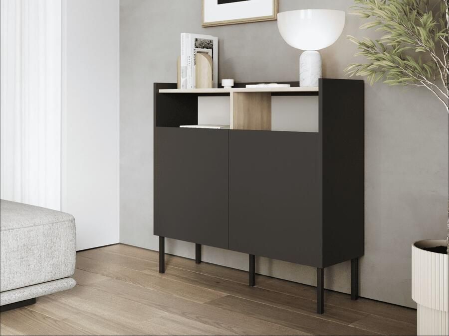 Mobistoxx Dressoir JULIE 2 deuren acacia zwart