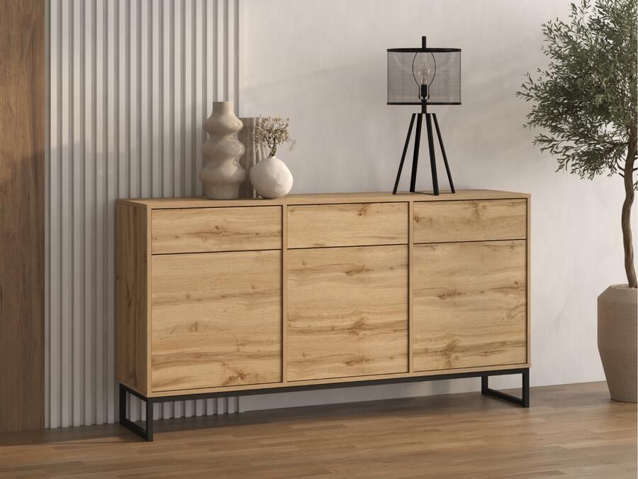 Mobistoxx Dressoir LAFITA 4 deuren 2 lades wotan eik