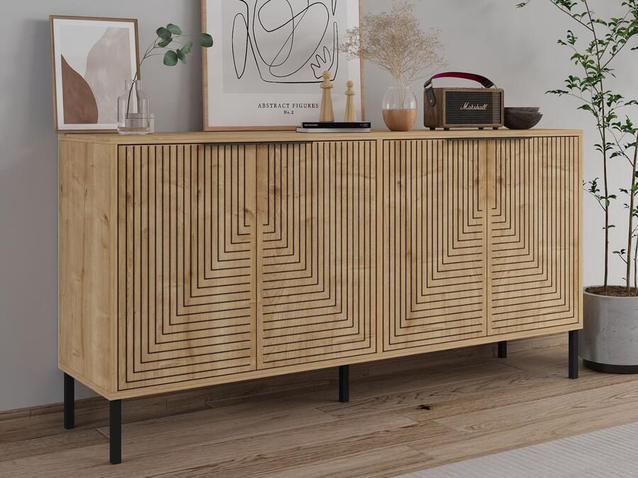 Mobistoxx Dressoir LAUREAT 4 deuren saphire eik