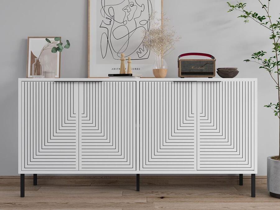 Mobistoxx Dressoir LAUREAT 4 deuren wit