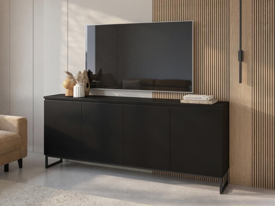 Mobistoxx Dressoir MODOKI 4 deuren zwart